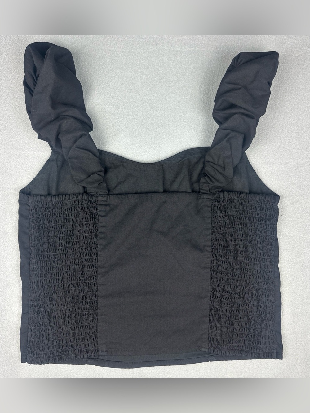 Abercrombie Bubble Strap Poplin Cropped Tank Top Size M - Picture 2 of 9